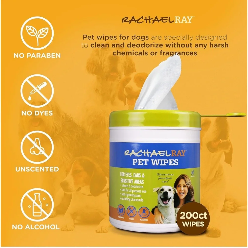 Rachael Ray Dog🐕Wipes 200 CT Pet Grooming Wipes for Dogs🐕🐩